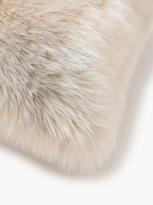 Mathilde Fluffy Faux-Fur Cushion Cover, Smooth