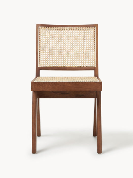 Wooden Dining Chair Sissi with Viennese Wickerwork
