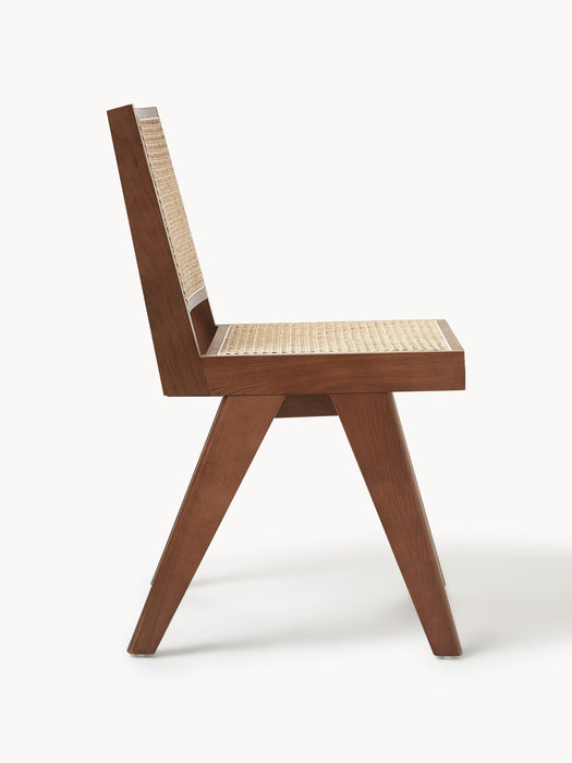 Wooden Dining Chair Sissi with Viennese Wickerwork