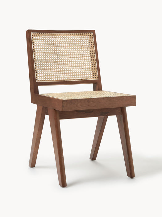 Wooden Dining Chair Sissi with Viennese Wickerwork