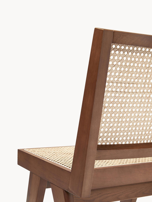 Wooden Dining Chair Sissi with Viennese Wickerwork