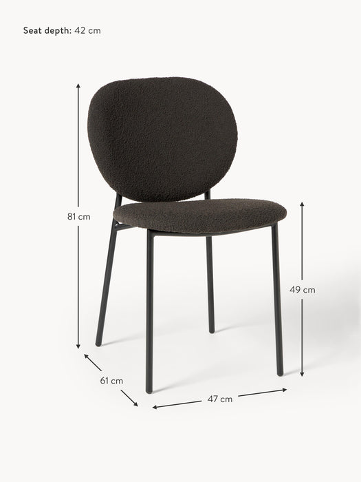 Upholstered Boucl Dining Chairs Ulrica Set of 2