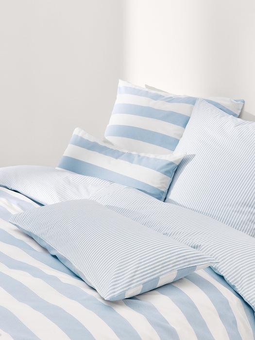 Striped Reversible Cotton Duvet Cover Lorena