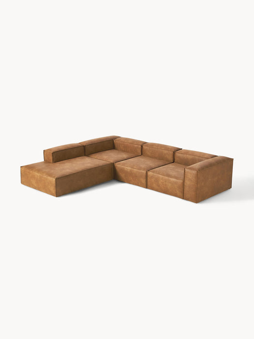 Lennon Modular Leather Corner Sofa (4-seater)