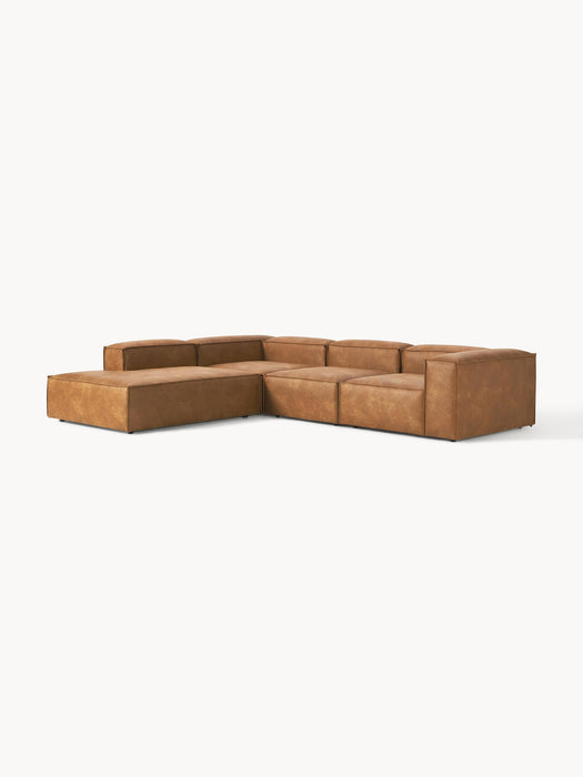 Lennon Modular Leather Corner Sofa (4-seater)