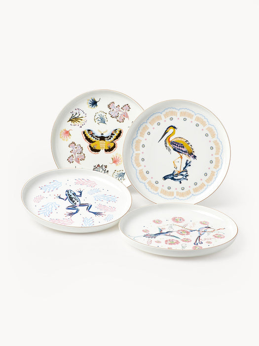 Flamboyant Dinner Plates, Set of 4