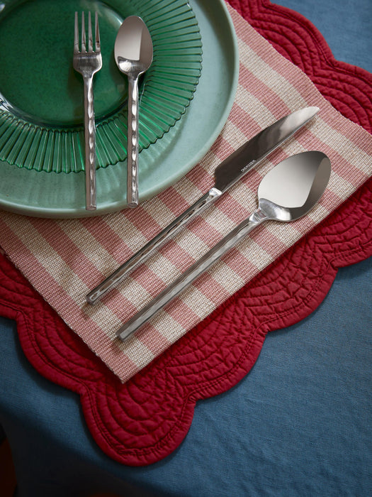 Miles Highly Polished Cutlery Set with Hammered Handles, in various set sizes