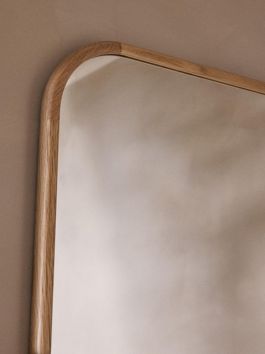 Wall Mirror Levan with Oak Wood Frame