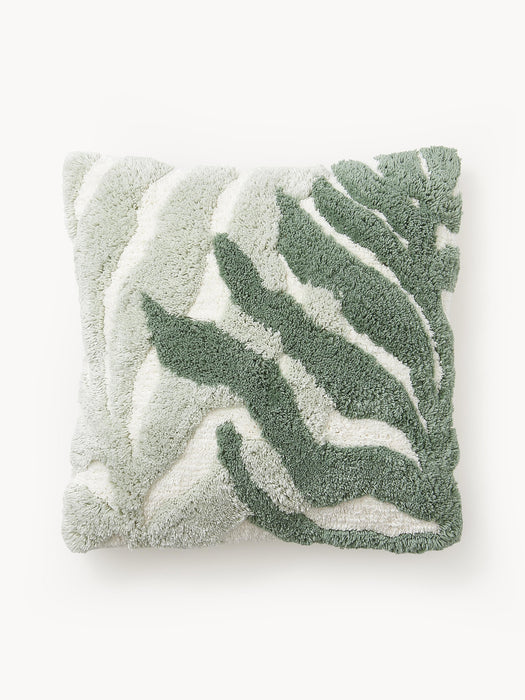 Cotton Cushion Cover Sela with Tufted Plant Motif
