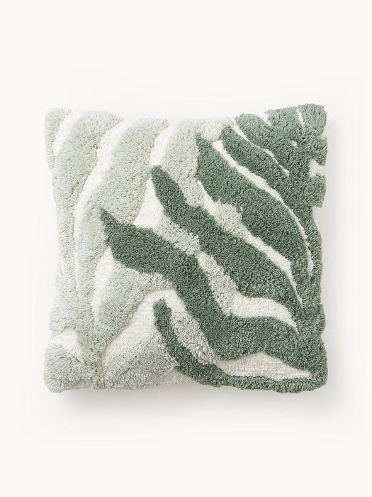 Sela Cotton Cushion Cover with Tufted Plant Motif