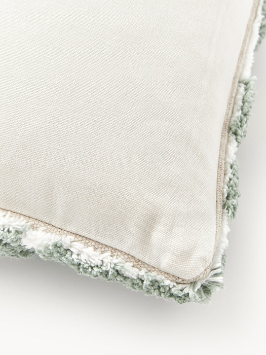 Cotton Cushion Cover Sela with Tufted Plant Motif