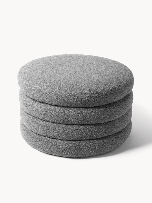 XL Boucl Upholstered Stool Alto with Storage Space