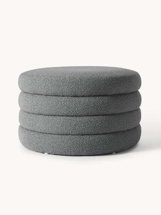 XL Boucl Upholstered Stool Alto with Storage Space