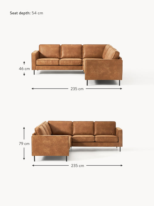 Leather Corner Sofa Hunter 4-seater