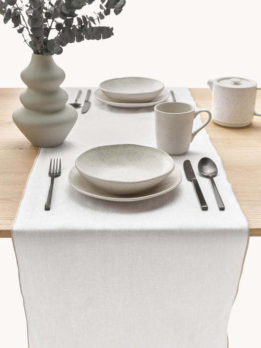 Linen Table Runner Kennedy with Decorative Edging