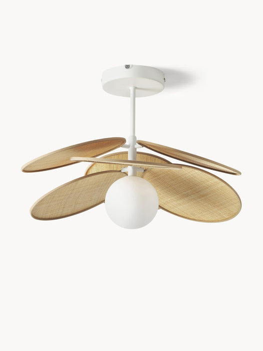 Milani Ceiling Lamp with Natural Fibre Decor