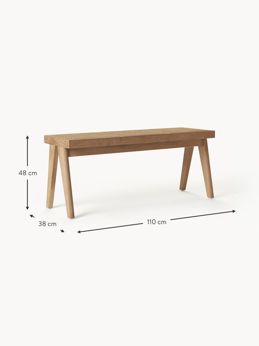 Bench Sissi with Viennese Wickerwork