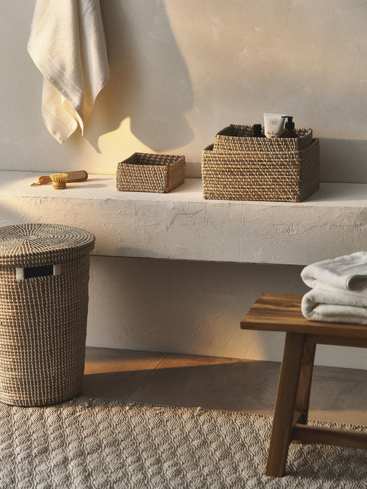 Aleya Seagrass Storage Basket with Lid