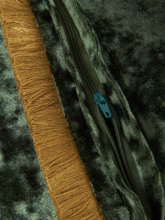 Cyrus Velvet Cushion Cover with Fringes