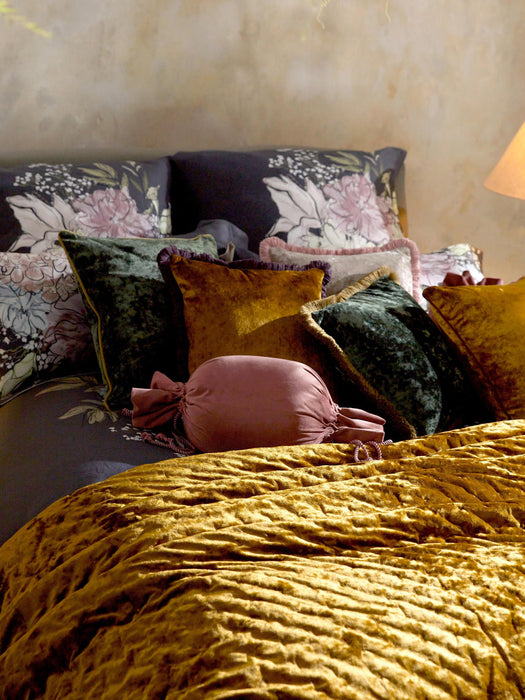 Cyrus Velvet Cushion Cover with Fringes