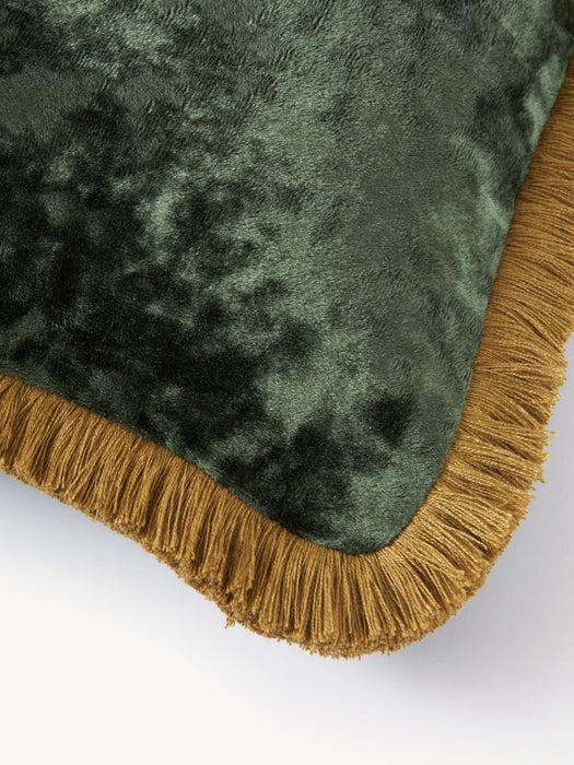 Cyrus Velvet Cushion Cover with Fringes