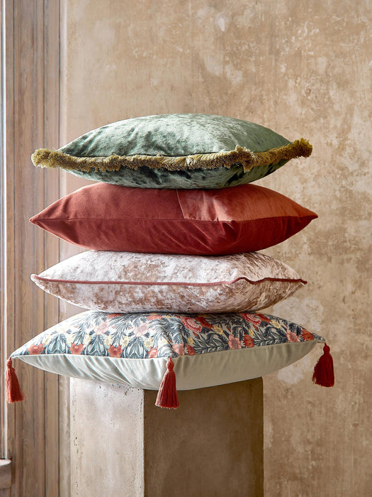 Cyrus Velvet Cushion Cover with Fringes