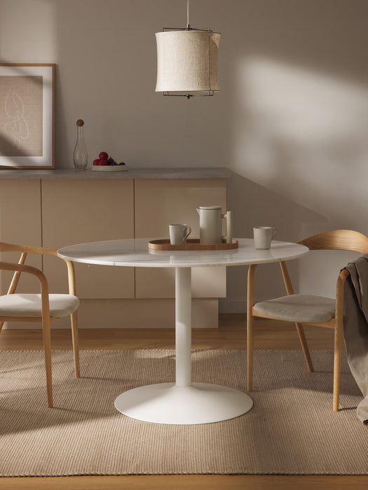 Oval Marble Dining Table Miley 120x90 cm