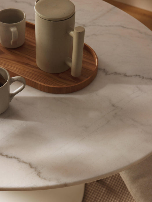 Oval Marble Dining Table Miley 120x90 cm