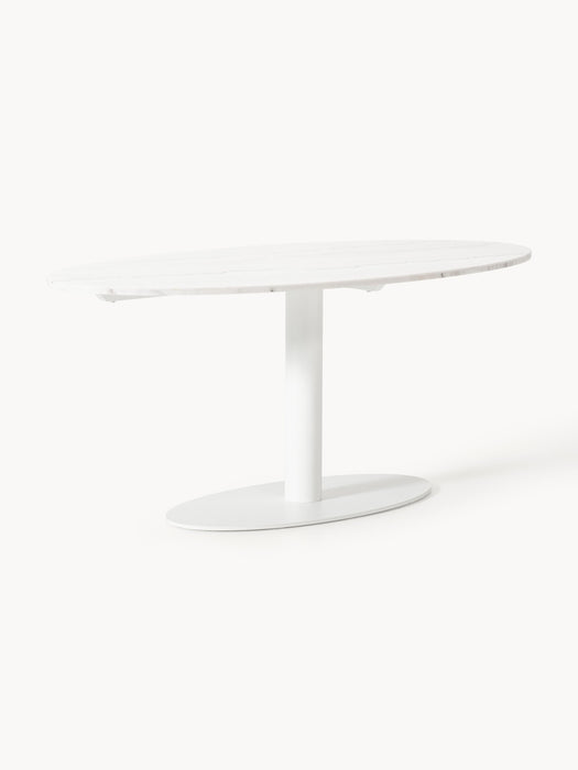 Oval Marble Dining Table Miley 120x90 cm