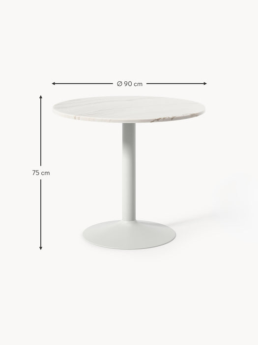 Oval Marble Dining Table Miley 120x90 cm