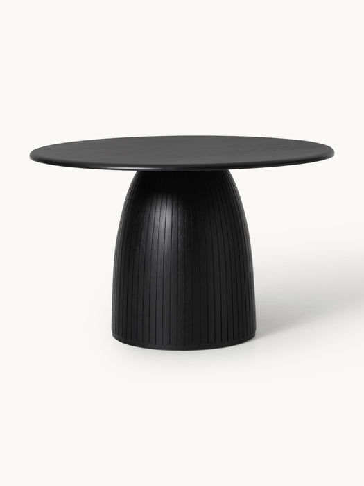 Round Dining Table Nelly with Groove Structure in various sizes