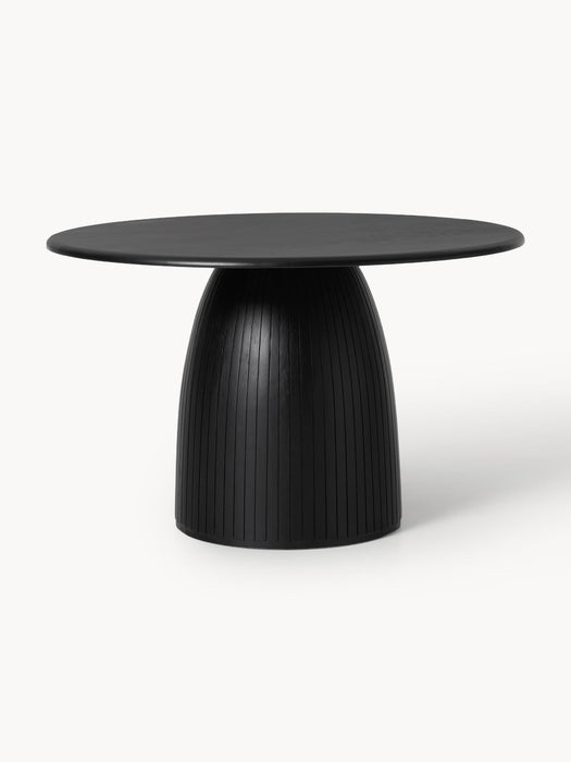 Nelly Round Dining Table with Groove Structure, in various sizes