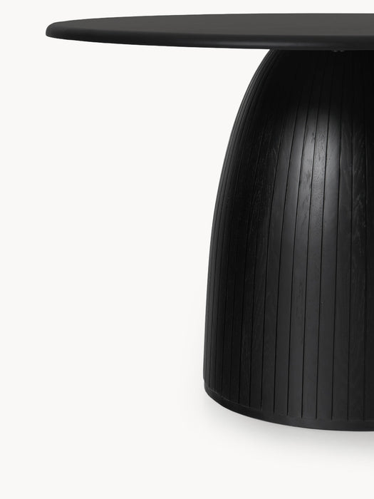 Nelly Round Dining Table with Groove Structure, in various sizes