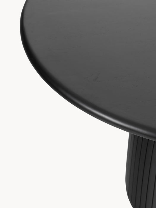 Nelly Round Dining Table with Groove Structure, in various sizes