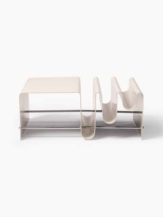 Julia Metal Coffee Table with Magazine Rack