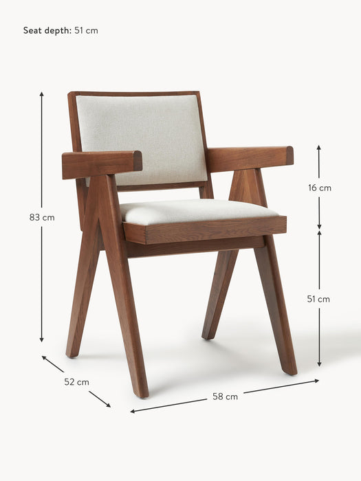 Upholstered Dining Chair Sissi with Armrests