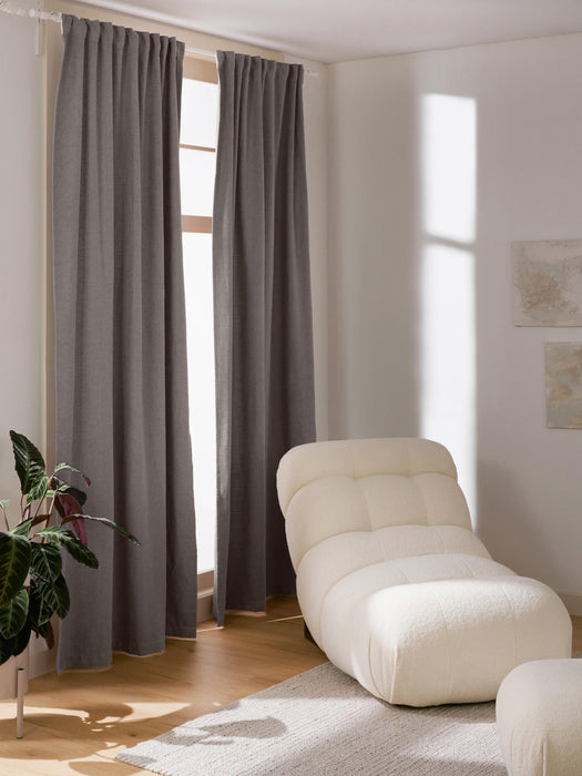 Jensen Opaque Multi-Band Curtains, Set of 2, W 130 cm