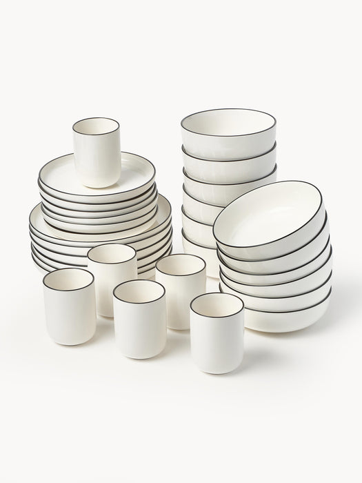 Porcelain Tableware Set Facile 6 People Set of 30