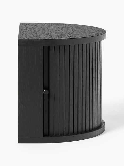 Wall-Mounted Bedside Table Calary with Fluted Front