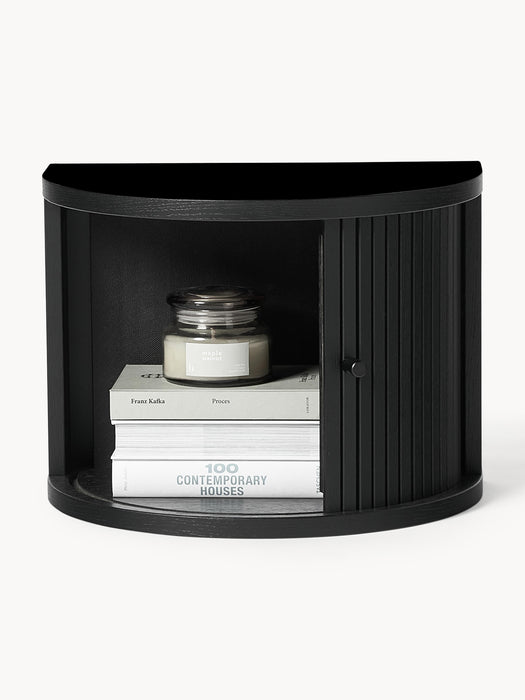 Wall-Mounted Bedside Table Calary with Fluted Front