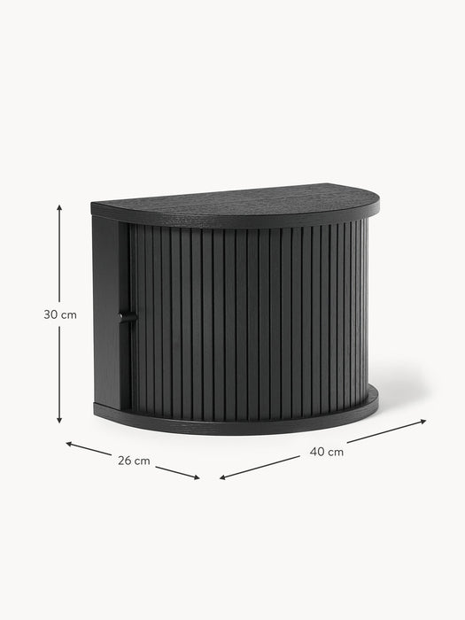 Wall-Mounted Bedside Table Calary with Fluted Front