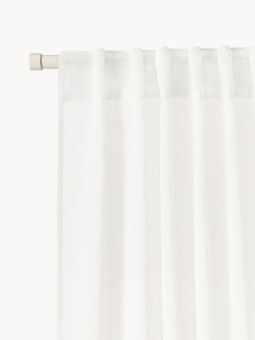 Light-Filtering Curtains Ibiza with Hidden Tab Top Set of 2 W 135 cm