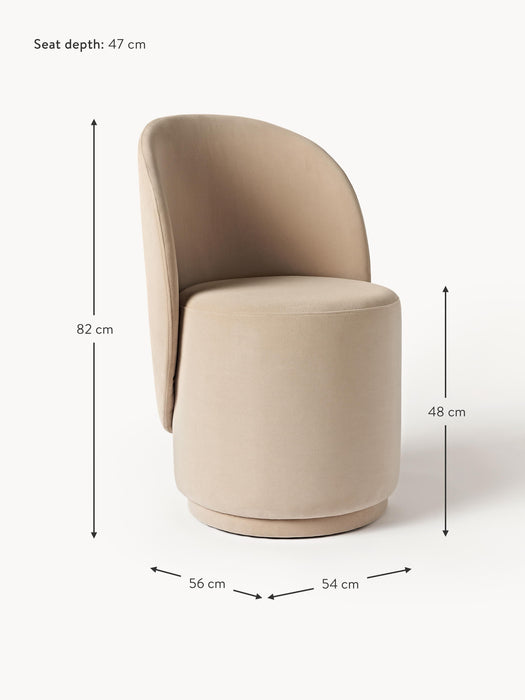 Upholstered Velvet Chair Zeyno