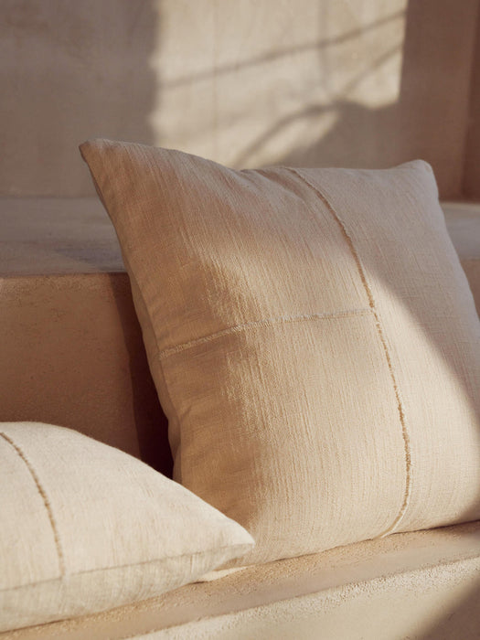 Terre Hand-Woven Cushion Cover with Decorative Seam