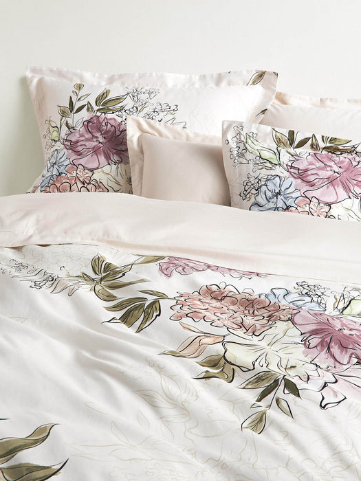Margot Cotton Sateen Duvet Cover with Floral Print