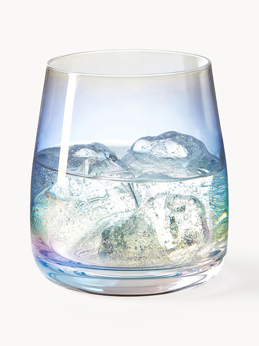 Mouth-Blown Iridescent Tumblers Ellery Set of 4