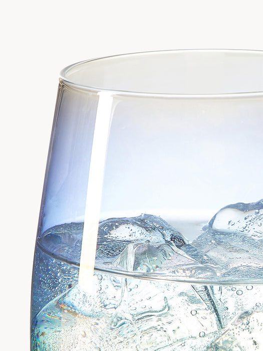 Mouth-Blown Iridescent Tumblers Ellery Set of 4