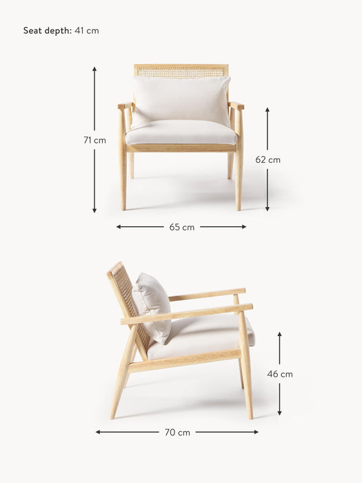 Rubberwood Lounge Chair Manuell