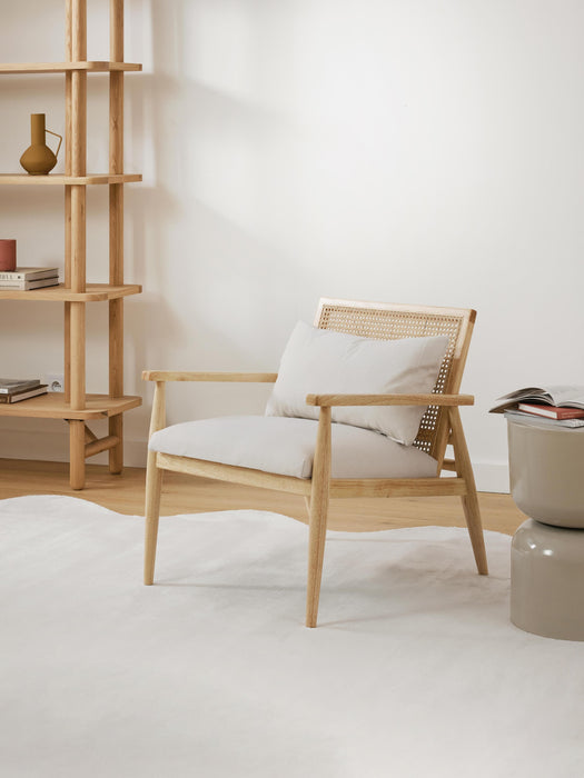 Rubberwood Lounge Chair Manuell