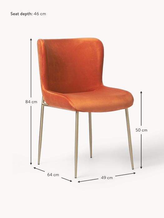 Upholstered Velvet Chair Tess